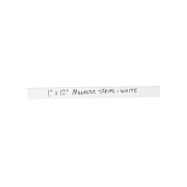Bsc Preferred 1 x 12'' White Warehouse Labels - Magnetic Strips, 25PK LH175 - main